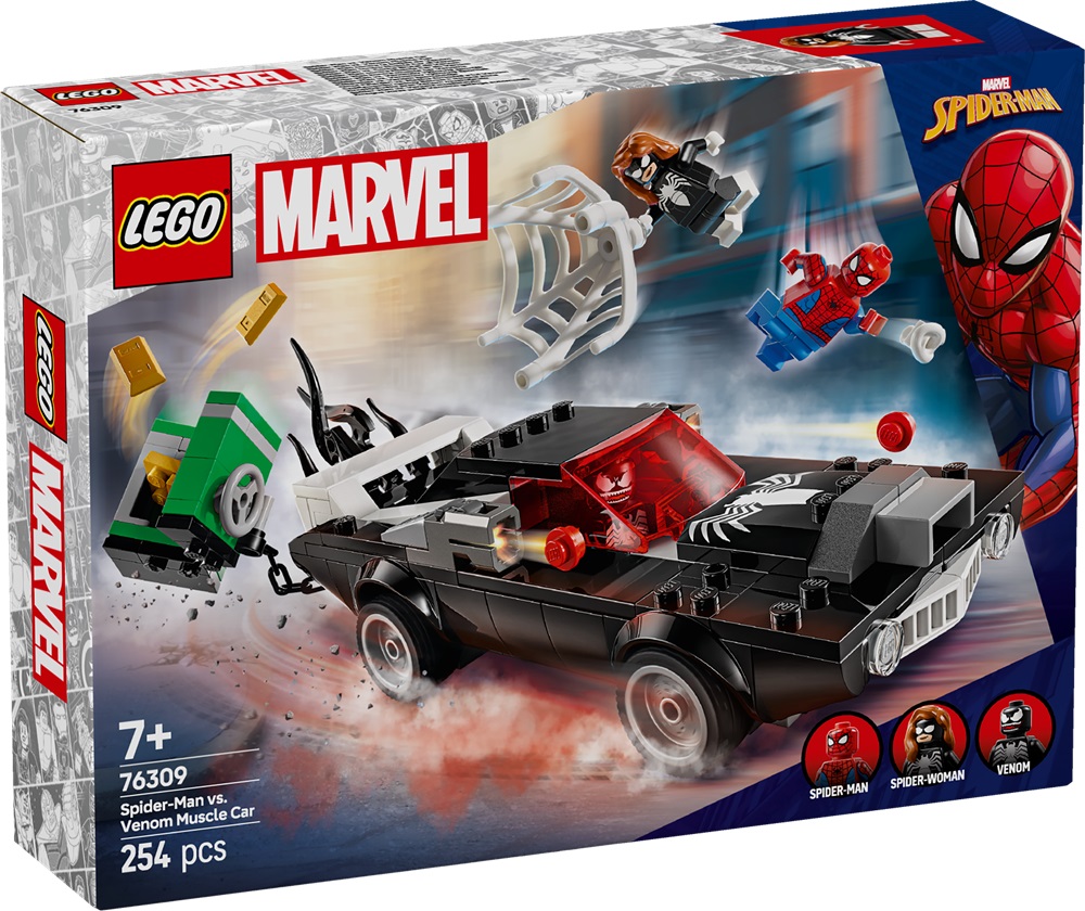 LEGO SUPER HEROES SPIDER-MAN CONTRO MUSCLE CAR DI VENOM 76309